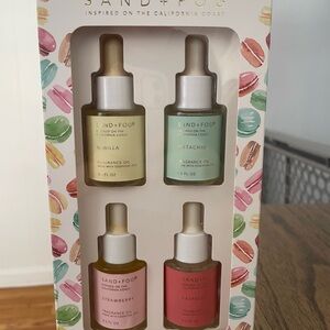 Sand + Fog Fragrance Oil Set - Vanilla, Pistachio, Strawberry, Raspberry